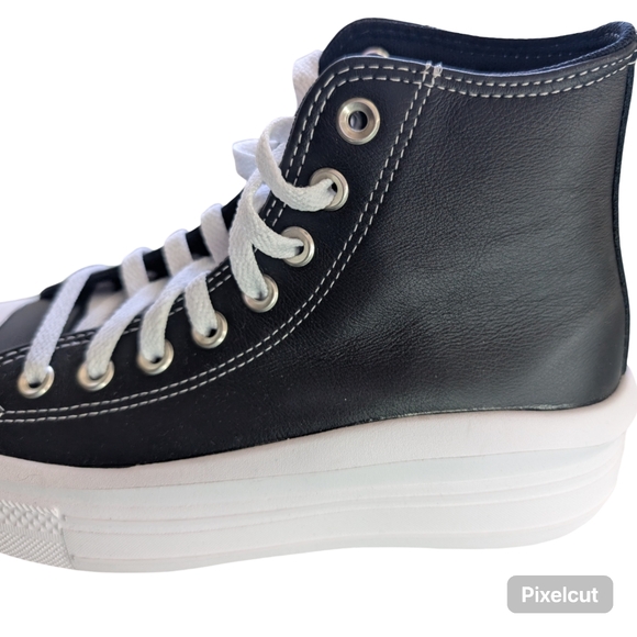 Converse Chuck Taylor All Star Leather Move Platform Sneakers Women's 7.5 NEW - Picture 11 of 13